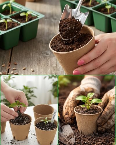 LWWTBS 3.15" Peat Pots 60Pcs Biodegradable Pots for Seedlings - Image 3