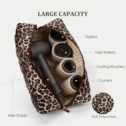 HiTotes Hair Tools Travel Bag Compatible with Dyson Airwrap Cute Floral Travel Case for Shark Flexstyle Hair Tools Organizer - Image 2