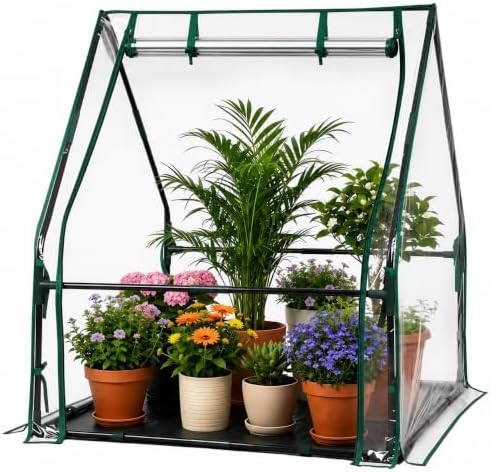 Mini Greenhouse with Waterproof Pad, 36" x 36" x 42" Tabletop Small Greenhouse for Indoor Outdoor Seed Starting, Portable Plant Cover Tent for Seedlings, Germination, Plant Protection by Fuairmee