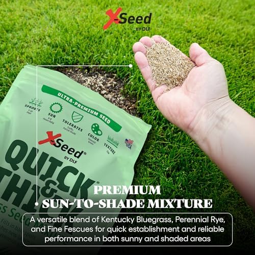 X-Seed Ultra Premium Quick and Thick Lawn Seed Mixture – Rapid Germination for Any Lawn, Dense Coverage in Sun to Shade, High-Traffic Areas, Fescue, Kentucky Blue, & Perennial Ryegrass Blend, 7lb Bag - Image 6