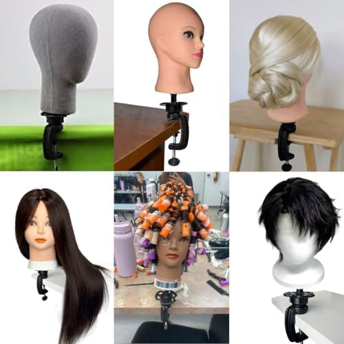 Opini Mannequin Head Table Clamp Stand Adjustable Wig Head Holder Plastic Metal Human Hair Mannequin Head Clamp Stand Solid Wig Head Holder - Image 4