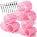Teenitor 18pcs Hair Rollers Set Pink Hair Rollers for Women and Hair Clips by PERFECTYOURBEAUTY