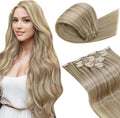 LaaVoo 135g Clip in Hair Extensions Real Human Hair for Beginners by LaaVoo