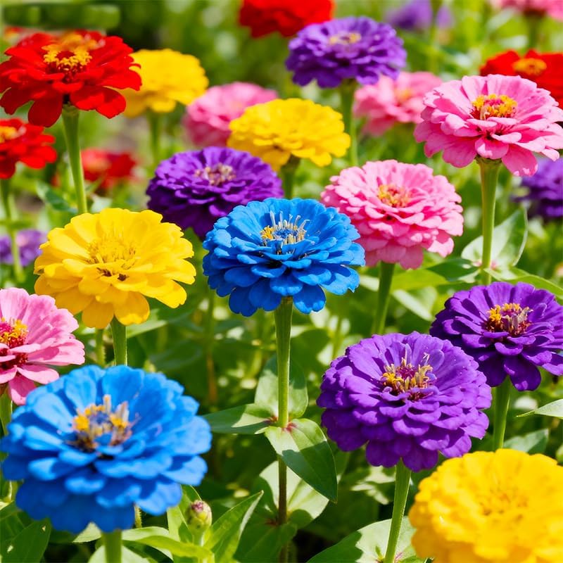 1300+ Mix Zinnia Seeds for Planting - Heat & Drought Tolerant,Ideal for Borders, Beds, and Container - Attracts Bees and Butterflies - Image 2