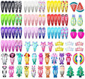 Hair Clips for Girls, Funtopia 100Pcs Snap Barrettes for Kids Teens Women by Funtopia