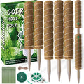 Fabulas Moss Pole 58.7 Inch - Monstera Plant Support 5 Pack, 17.5" and 12" Plant Stakes for Indoor Plants Coco Coir Moss Pole Sticks for Climbing Potted Live Plants, Pothos, Philodendron by Fabulas