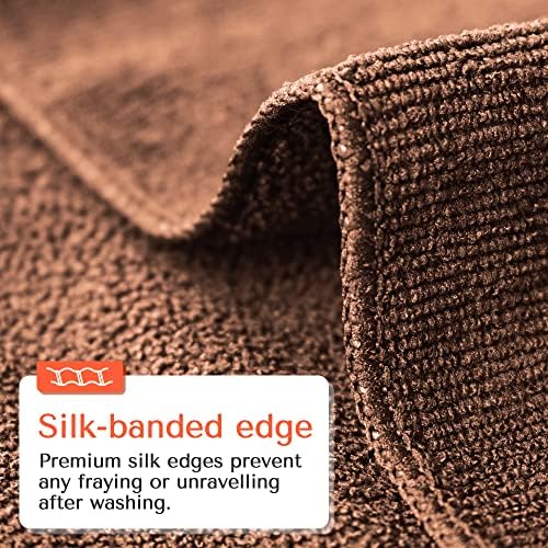 TASALON Microfiber Salon Hair Towels 10 Pack, 29" x 16" Ultra-Soft - Brown - Image 4