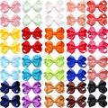 JOYOYO 40PCS 3Inch Hair Bows for Girls Grosgrain Ribbon Bow Toddler Hair Accessories with Alligator Clips in 20 Color Pairs for Baby Girls Kids Toddlers Teens by JOYOYO