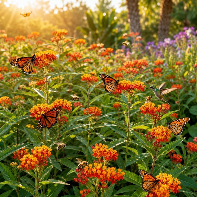 Tropical Milkweed Plant Live, Well-Rooted 4-6" Potted Plant, Cold-Hardy Butterfly Host Plant for Sunny Patios and Landscapes - Image 2