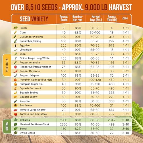 Organo Republic 25 Summer Vegetable Garden Seed Variety Pack - 6,510+ Non-GMO Heirloom Veggie & Greens Seeds for Outdoors & Indoor Home Garden, Including Collards, Pepper, Okra, Onion, Bean, Cucumber - Image 4