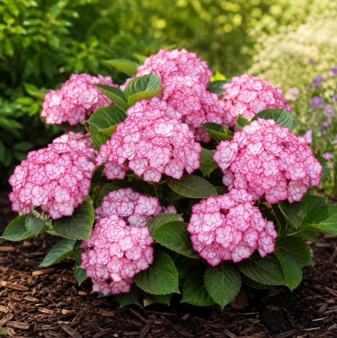 Dwarf Hydrangea Live Plant, White Pink Flowering Shrub Plant, Perennial Hydrangea for Indoor, Outdoor Garden 4 to 6 Inch Tall - Image 2