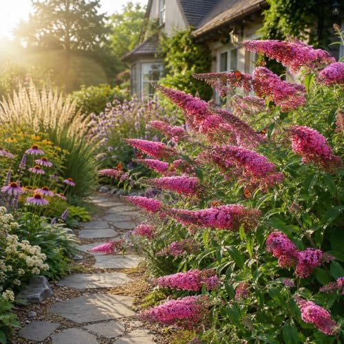 Buddleia Butterfly Bush Live Plant | 4 Inch Tall | Flowering Shrub with Deep Purple Blooms | Easy to Grow Plant for Outdoor Gardens, Borders & Pollinator Landscapes - Image 4