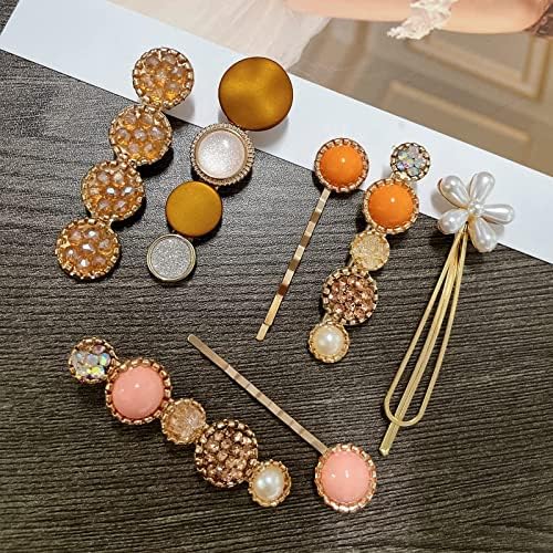 Mehayi 20 PCS Hair Accessories for Decorative Party Wedding, Pearl Hair Clips Set Fashion Korean Acrylic Resin Hair Barrettes, Bobby Pins Hairpins for Women and Ladies Girls Headwear Styling Tools - Image 4