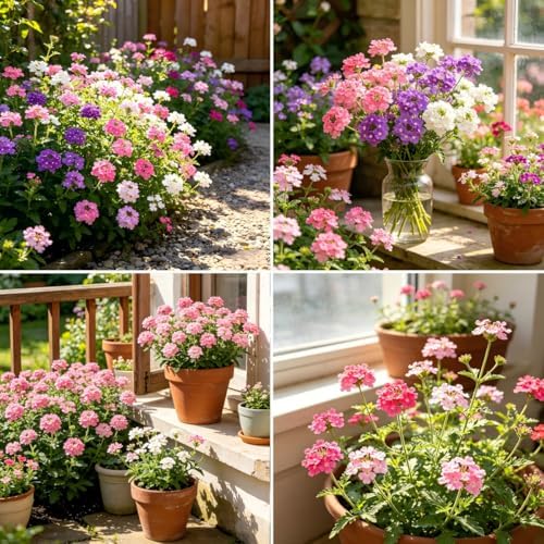 CarpetC 300+ Verbena Seeds for Planting, Perennial Long Blooms, Drought Tolerant Ground Cover Verbena hybrida Trailing, Non-GMO Heirloom for Borders, Containers and Hanging Baskets - Image 2