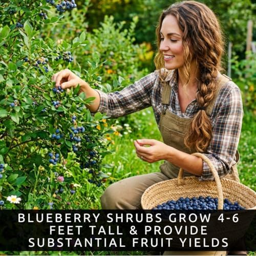 2 Blueberry Live Plant Seedlings for Growing (High Bush Blueberry) - Grow Delicious Blue Berry Bush Patch 2 Live Blueberry Plants - Ships Bare Root, No Pots Included - Image 5