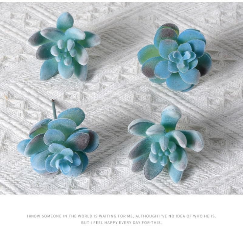 10 Pieces Fake Succulent Plant,Mini Artificial Succulents,Artificial Air Plants that Look Real,Plastic Plant for Garden & Outdoor Home Décor (Blue) - Image 6