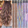 Hair Tinsel Clip in Pack of 18 Pcs Hair Accessories for Party Gatherings by Uikreo-Designtoyourbeauty