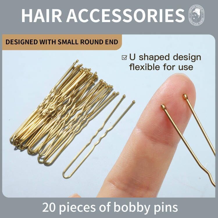 Teenitor 4pcs Hair Bun Shaper Set with Extra-large, Large, Medium, Small Donut Hair Bun Maker, 20pcs Bobby Pins, Gold - Image 6