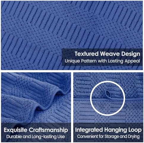 JML Microfiber Bath Towels, Navy, 30" x 60", 2 Pack - Image 3