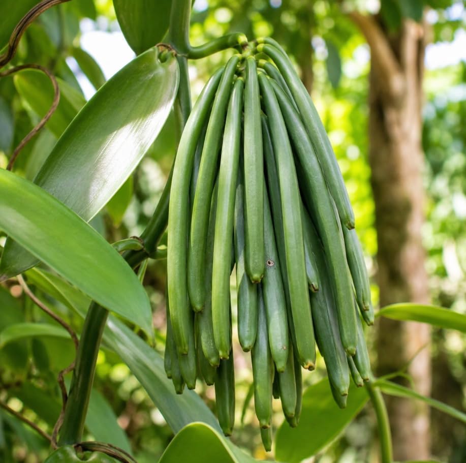 Green Vanilla Live Plant 4-8 Inch Tall, Tropical Climbing Orchid Vine, Fragrant Yellow Flower, Rare Live Houseplant, No Pot - Image 4