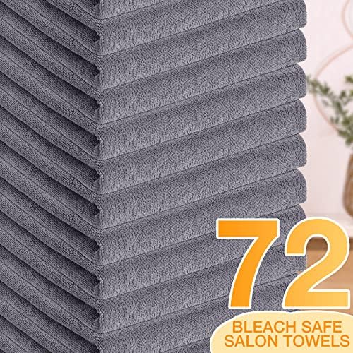 Newwiee 72 Pack Salon Towels Bleach Proof Hair Towel 18 x 30 Inch, Grey - Image 3