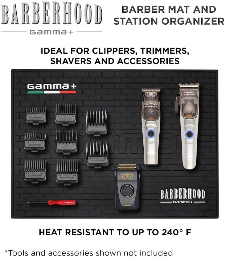GAMMA+ Professional Barber Appliance Magnetic Mat and Station Organizer, Anti-Slip, Durable Hair Styling Tools - Image 2