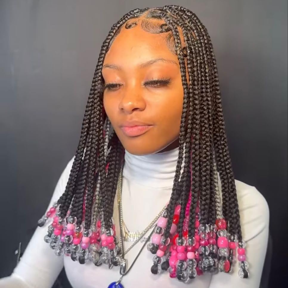 Kid Ponytail With Beads Braid Detachable Protective Hairstyle For Girl - Image 3