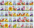 The Old Farmer's Almanac Premium Flower Seed Variety Pack - 40 Packets - Non-GMO, Premium, Open Pollinated by Unknown