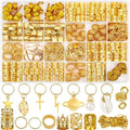 Lucomb 259 Pcs Hair Jewelry, Hair Accessories for Braids Gold Loc Jewelry for Hairs Dreadlocks Braid Jewelrys Hairs Cuffs Clips Dreadlock Accessories for Women's Loc Charms Rings Decoration by Lucomb
