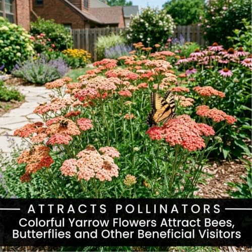 5 Taffy Yarrow Live Plant Plugs | Sassy Summer Achillea Perennial Plants - Image 2