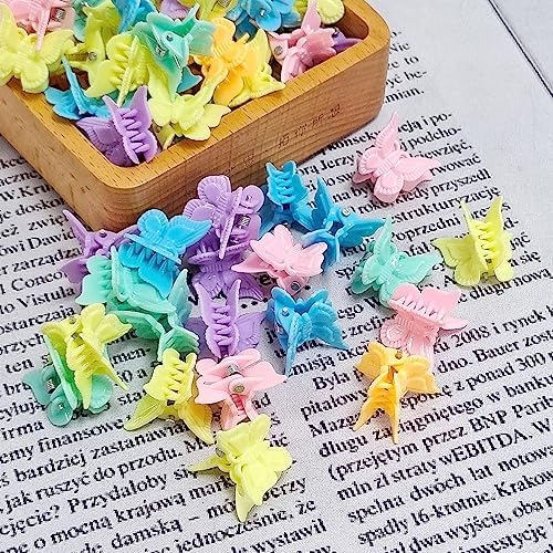 50 Pieces Assorted Color Butterfly Hair Clips, Beautiful Mini Butterfly Hair Clips Hair Accessories for Women and Girls (50 Pack Macarons) - Image 4