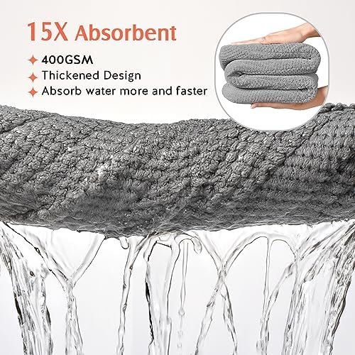 YFONG 2 Pack Microfiber Hair Towel Wrap for Women, Quick Dry Hair Turban - Image 2