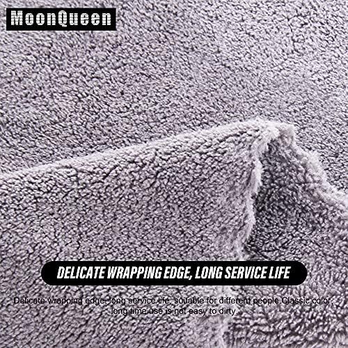 MOONQUEEN Ultra Soft Premium Washcloths Set - 12 x 12 inches - 72 Pack - Quick Drying - Highly Absorbent Coral Velvet Bathroom Wash Clothes (Light Grey) - Image 7