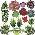 CEWOR 14pcs Fake Succulents Unpotted Realistic Textured Succulent Plants Mini Artificial Succulent Plants Faux, Premium Decor for DIY Crafting Home Floral Wall Garden Arrangement Office Decoration by CEWOR