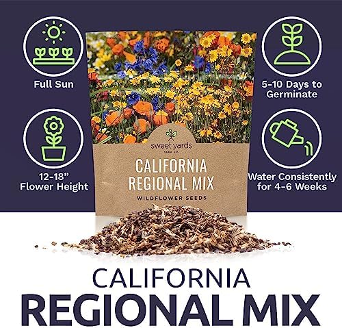 California Wildflower Mixture - Bulk 1 Ounce Packet - Over 7,000 Native Seeds - Open Pollinated and Non GMO - Image 6