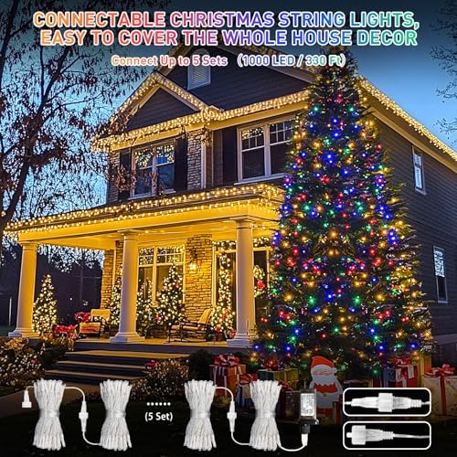 JMEXSUSS 200 LED Warm White & Multicolor Color Changing String Lights - Image 6