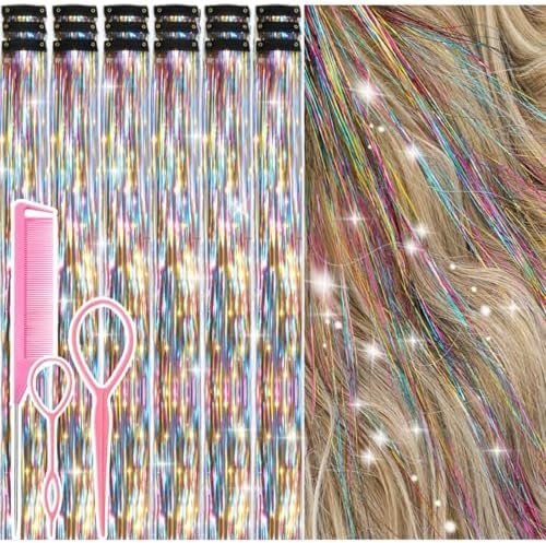 Hair Tinsel Clip in Rainbow Fairy Hair Tinsel Kit by Rootoofocusesonthesecretstoenhancingwomensbeauty