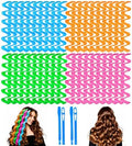 42 Pcs Heatless Wave Curlers for Long Hair, Easy Styling Hook, 21.65 Inch by YEVYO