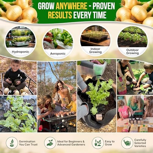 Onion Walla Walla Seeds Pack 1G - Over 275 Non-GMO Heirloom Onion Seeds for Planting Vegetables in Individual Seed Packet, Vegetable Seeds for Planting Home Garden Indoor & Outdoor Gardening - Image 5