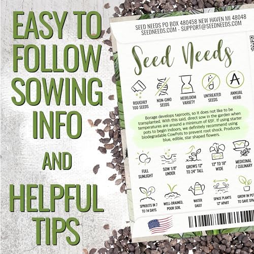 Seed Needs White Borage Seeds to Plant an Herb Garden - 1 Pack - Image 3