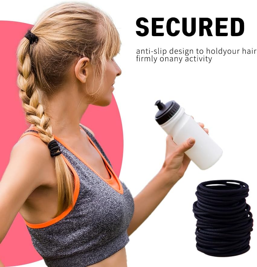 Hair Ties for Thick Hair, 120 Pack No Damage Elastic Hair Bands, Brown Seamless Ponytail Holders for Women Girls Kids, Strong Stretchy No Crease Hair Elastics for Daily Use (4mm) - Image 5