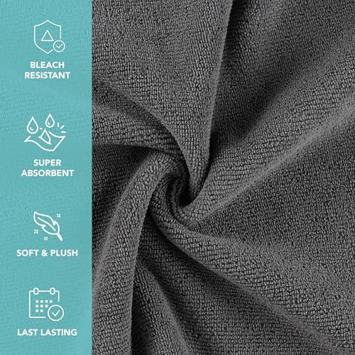 Arkwright Bleach Resistant Salon Towels Bulk – Microfiber Hair Towels, Soft, Absorbent, Quick Dry, Lint Free Spa & Barber Towels for Stylist, Nail Salon & Esthetician, 16 x 27, Grey (Case of 144) - Image 2