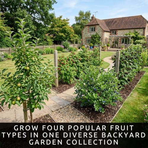 8 Bare Root Fruit Plants | 2 Each Apple, Blueberry, Raspberry & BlackBerry - Image 2