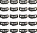 20pcs Stainless Snap Comb Clips for Wigs and Hair Extensions, DIY Hairpiece Accessories (Black) by FeiHong