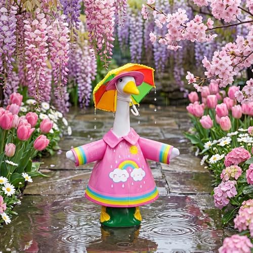 DECOHS 3 Pcs Raincoat Porch Goose Outfits, Summer Lawn Goose Statue Cloth - Image 4