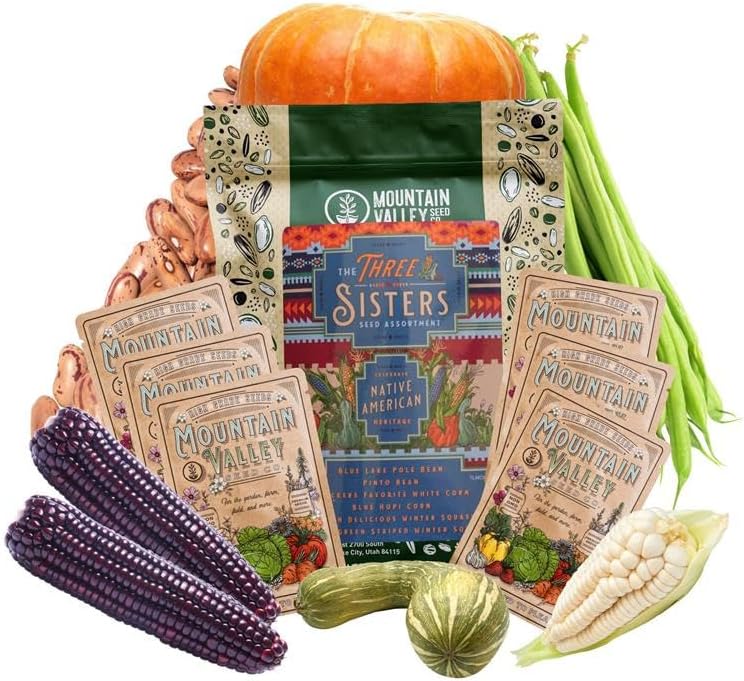 Mountain Valley Seed Co The Three Sisters Seed Assortment – 6 Pack Heirloom by MountainValleySeedCompany