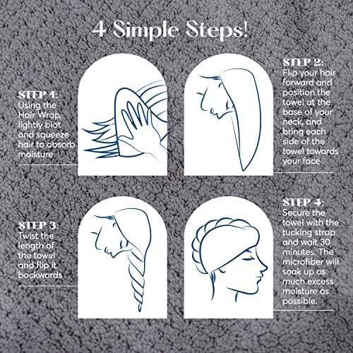 SUTERA Silverthread Hair Wrap | Soft, Lightweight, & Quick-Drying | Helps Control Frizz & Maintain Freshness Overnight | Breathable, Moisture-Wicking Fabric for Healthy Shine (Pack of 3) - Image 4