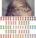 ANBALA 65 Pcs Small Hair Clips Mini Hair Claw Clips No-Slip Grip Jaw Clip Glitter Teeth Clips Rhinestone Metal Clamps Flower Hair Accessories for Women Girls (Gold-13Colors) by ANBALA