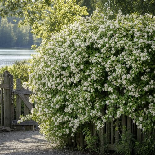Star Confederate Jasmine | 3 Extra Large Trade 3 Gallon Plants | Trachelospermum jasminoides | Flowering Vine Plants | Evergreen Ground Cover for Landscaping - Image 4