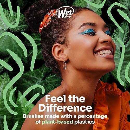 Wet Brush Go Green Coconut Oil Infused Detangling Hair Brush - Pain-Free Ultra-Soft Detangler Bristles Glide Through Tangles with Ease - Protects Against Split Ends (Pack of 2) - Image 6